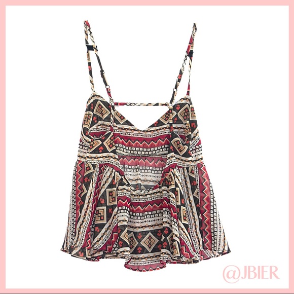 LF Red Print Top - Picture 2 of 2